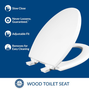 Mayfair Cassel Slow Close Toilet Seat, Easy Clean,...