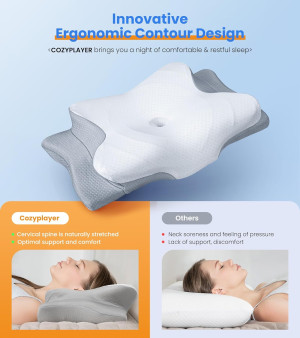 Ultra Pain Relief Cooling Pillow for Neck Support,...
