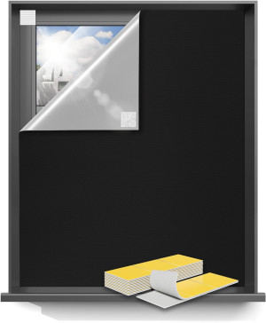 50"x57" Portable Blackout Curtains, Blinds for Win...