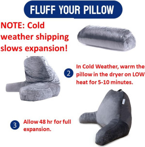 ComfortSpa Reading Pillow for Bed Adult Size, Back...