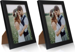 PECULA 2 Pack 5x7 Picture Frame, Black Picture Fra...