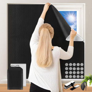 118" x 57" Blackout Curtains for Bedroom - 100% Bl...