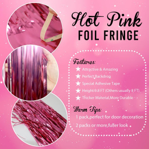 GOER 3.2 ft x 9.8 ft Metallic Tinsel Foil Fringe C...