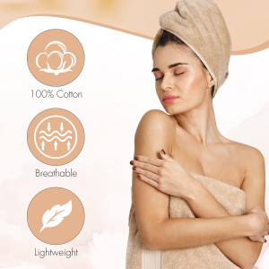 KAHAF Collection 6-Pack Bath Towels - Lightweight...