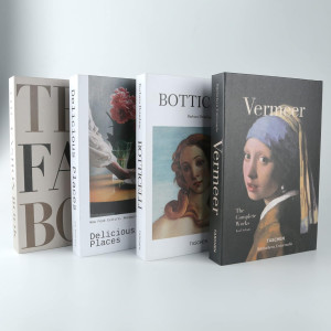 4 Pcs Decorative Books for Home décor,Black and wh...
