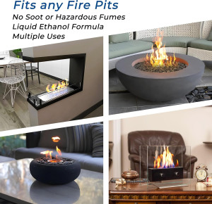 Gel Fuel Cans for Fire Bowl and Fireplace (4 x 13o...