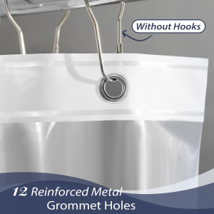LOVTEX Clear Shower Curtain Liner with Magnets, Pl...