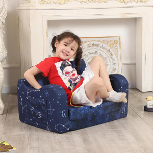 Constellation Kids Sofa, 2-in-1 Kids Couch Fold Ou...