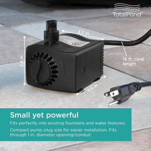 TotalPond 400 GPH Low Water Shut-Off Fountain Pump...