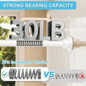 Tension Curtain Rod 36 To 63 Inch White Tension Ro...