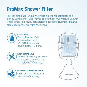 ProOne ProMax Shower Filter Replacement Cartridge,...
