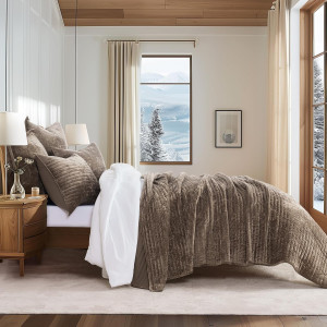 EVERGRACE Velvet Quilt Set King Size, Luxurious So...