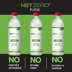 NETZERO Bioethanol Fuel for Ventless Fireplaces, F...
