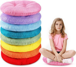 Fumete 15 Inch Round Floor Cushions for Kids and T...
