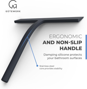 GÜTEWERK Shower Squeegee for Glass Doors, Silicone...