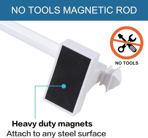 H.VERSAILTEX 2 PACK Magnetic Curtain Rods for Meta...
