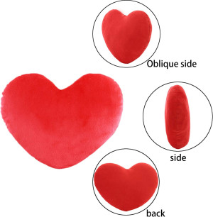 Cute Plush Red Heart Pillow Love Pillow Cushion To...