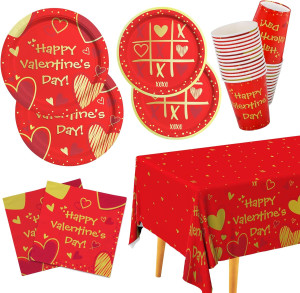 Valentine's Day Party Supplies Red Heart Love Disp...
