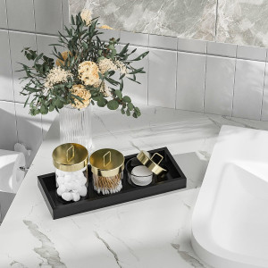 Bathroom Vanity Tray Bamboo - for Counter Wood Sma...