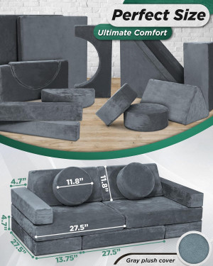 Lunix LX15 14pcs Modular Kids Play Couch, Child Se...