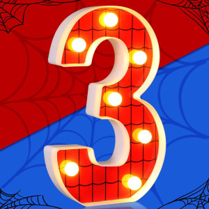 VIHOSE Spider LED Number Lights Spider Birthday Pa...