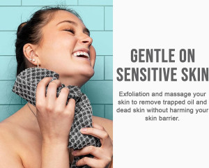 Exfoliating Washcloth Face & Body Scrub Towel - Ja...