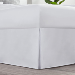 Nestl White Bed Skirt Queen Size - 14 Inch Drop Br...