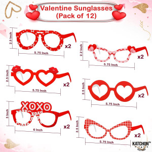 KatchOn, Cute Valentine Glasses - 6 Designs, Pack...