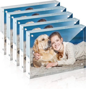 Acrylic Picture Frame, TWING 5x7 Inch 5 Pack Acryl...