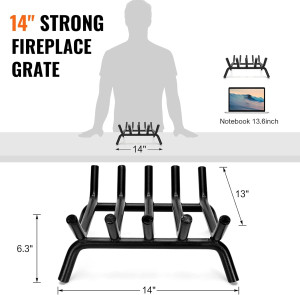 Fireplace Grate 14 inch - Fireplace Log Grates Hea...