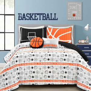 Lush Decor Basketball Game Reversible Oversized 5...