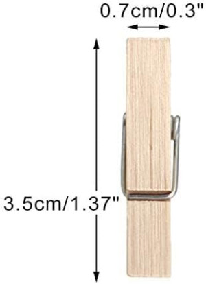 jijAcraft 100Pcs Clothespins with String Cords, 1....