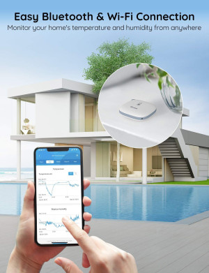 Govee WiFi Thermometer Hygrometer H5179, Smart Hum...