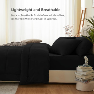 CozyLux Queen Comforter Set - 7 Pieces Bed in a Ba...