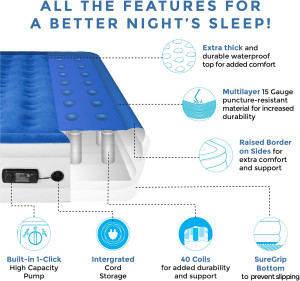 SoundAsleep Dream Series Luxury Air Mattress with...