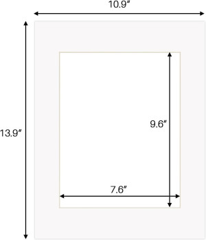 ZBEIVAN 11x14 White Picture Mats with Core Bevel C...