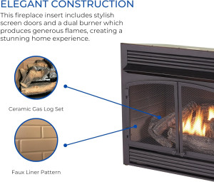 Duluth Forge Dual Fuel Ventless Gas Fireplace Inse...