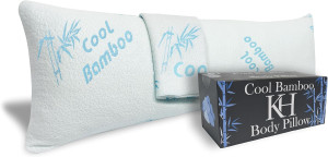 Cooling Bamboo Full Body Pillow Adjustable Memory...