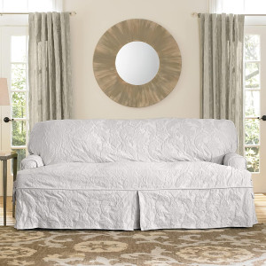 SureFit Matelasse Damask 1 Piece T-Cushion Kick Pl...