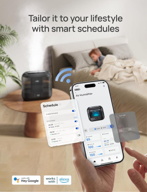 Dreo Smart Humidifiers for Bedroom, Top Fill 4L Co...