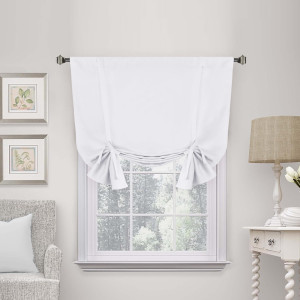H.VERSAILTEX Pure White Tie Up Curtain Thermal Ins...