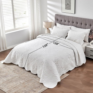 Oversized King Bedspreads 128x120 Extra Wide Quilt...