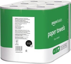 Amazon Basics 2-Ply Paper Towels, Flex-Sheets, 150...