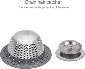 LEKEYE Drain Hair Catcher/Bathtub Drain Cover/Drai...