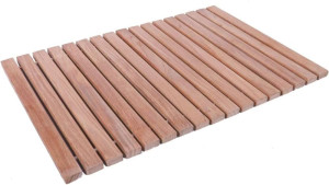 Nordic Style Teak Shower and Bath String Mat - Ind...