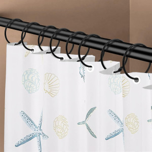Shower Curtain Hooks Rings,24 Pcs Rustproof Metal...
