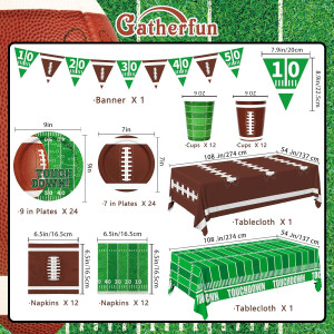Football Party Supplies Kit Serve 24,Includes Dinn...