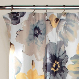 Lush Decor Leah Shower Curtain - Elegant Floral Pr...