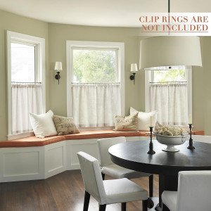 Farmhouse Boho Short Semi Sheer Curtains 24 Inch L...