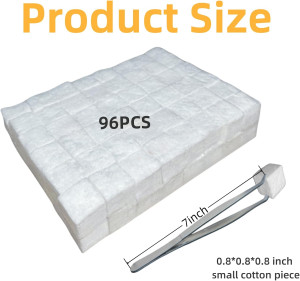 96 Pcs Small Ceramic Wool Wick for Tabletop Fire P...